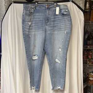 Lane Bryant Light Blue Distressed Jeans